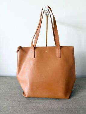 Mark & Graham Monogram OBM Tan Leather Tote - Everyday Shoulder Bag